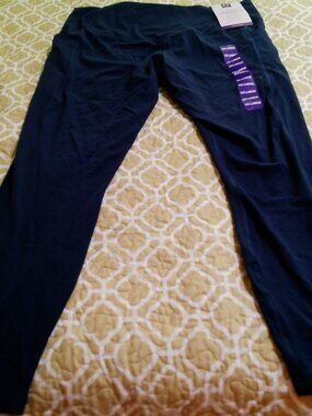 XXL MEMBERS MARK LEGGINGS NEW WITH TAGS NAVY BLUE